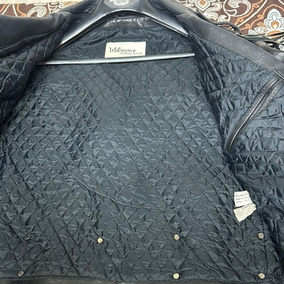 Vintage Wilson Black Leather Fringe Motorcycle Jacket - Picture 14 of 16